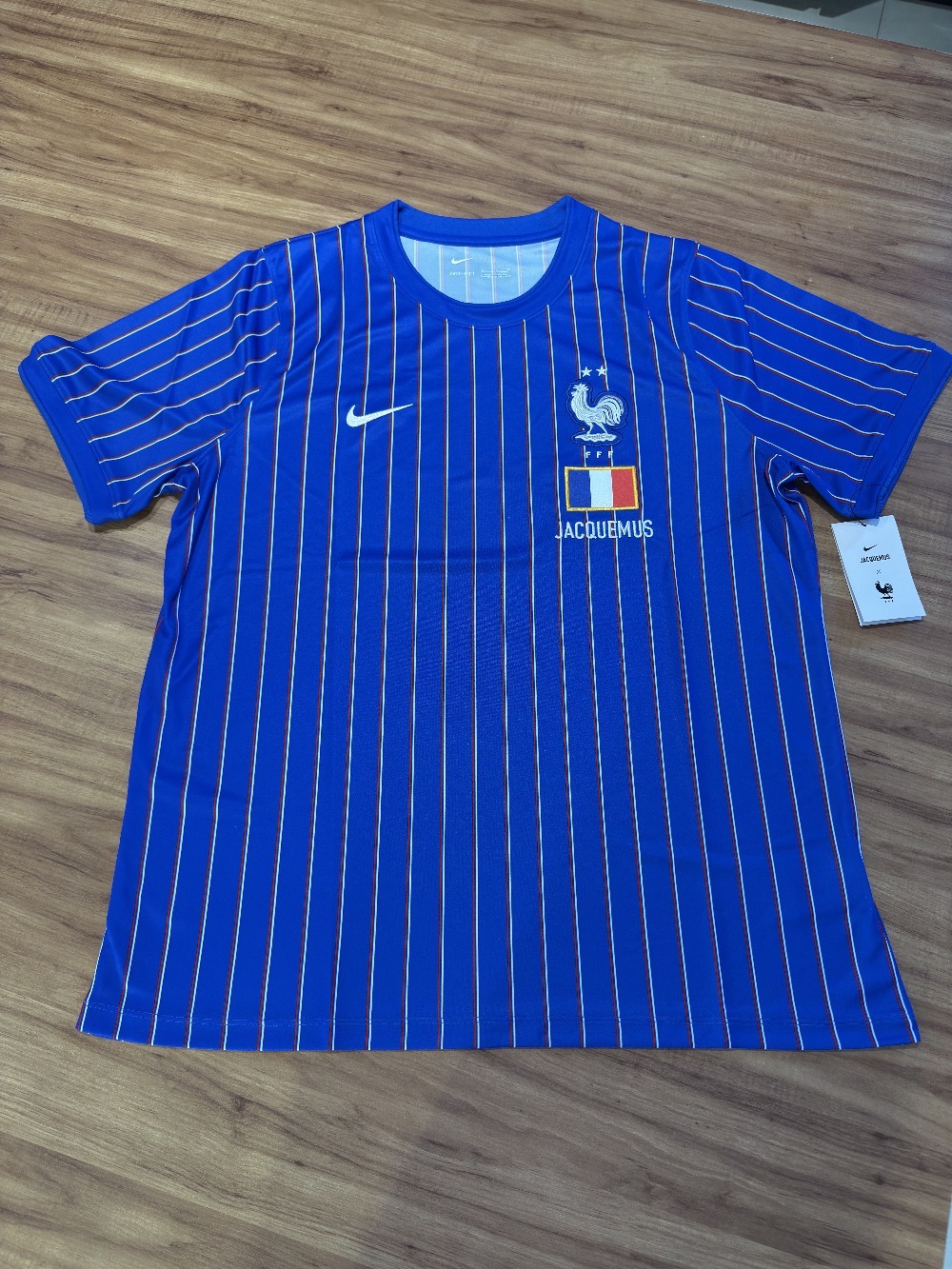 France x Jacquemus x Nike Camiseta Dri-FIT Blue — G, Novo