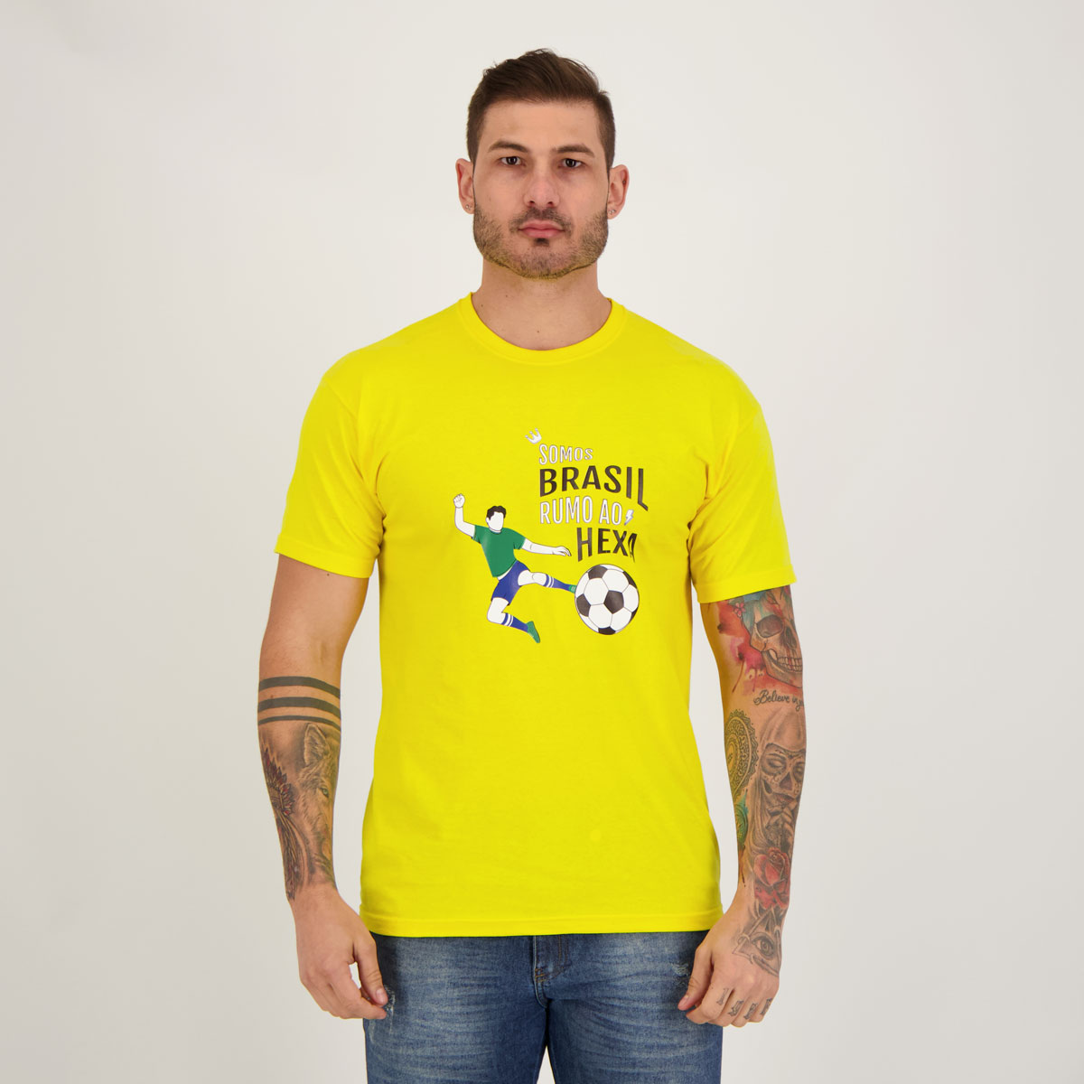 Camiseta Brasil Craque do Hexa Amarela