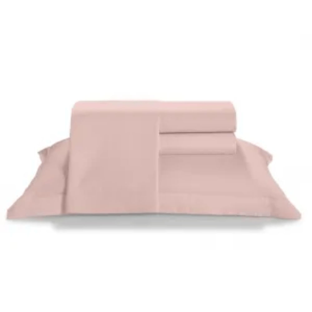 Jogo De Cama Solteiro Toque De Algodão Rosa Tule - Hedrons Solteiro
