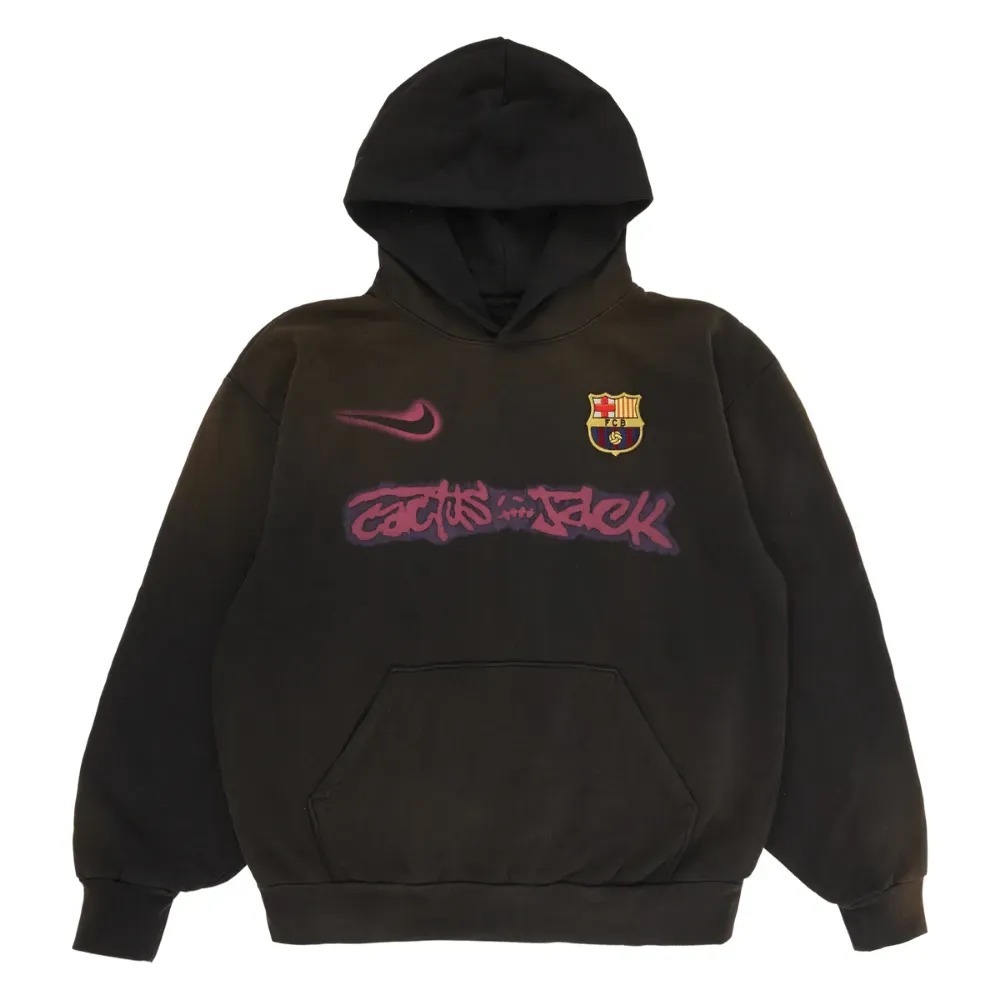 Travis Scott x FC Barcelona x Nike Moletom Spray Logo Black — M, Novo
