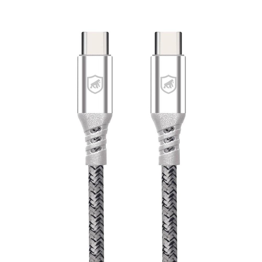 Cabo Dual Tech PD 100W Tipo C / Tipo C -Branco-1,8M- Gshield