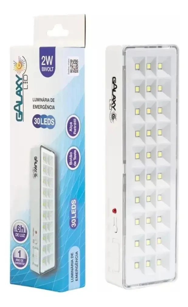 LUMINARIA EMERGENCIA 30LED 2W 6500K 1750 GALAXY