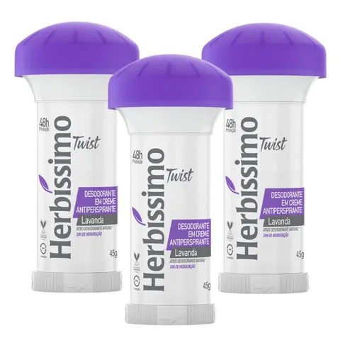 [Vip] Kit Desodorante Twist Lavanda Herbissimo 3x45g