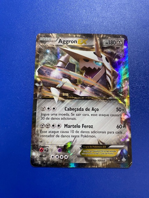 Aggron-EX (93/160) Conflito Primitivo Pokémon TCG — Heavily Played, Usado