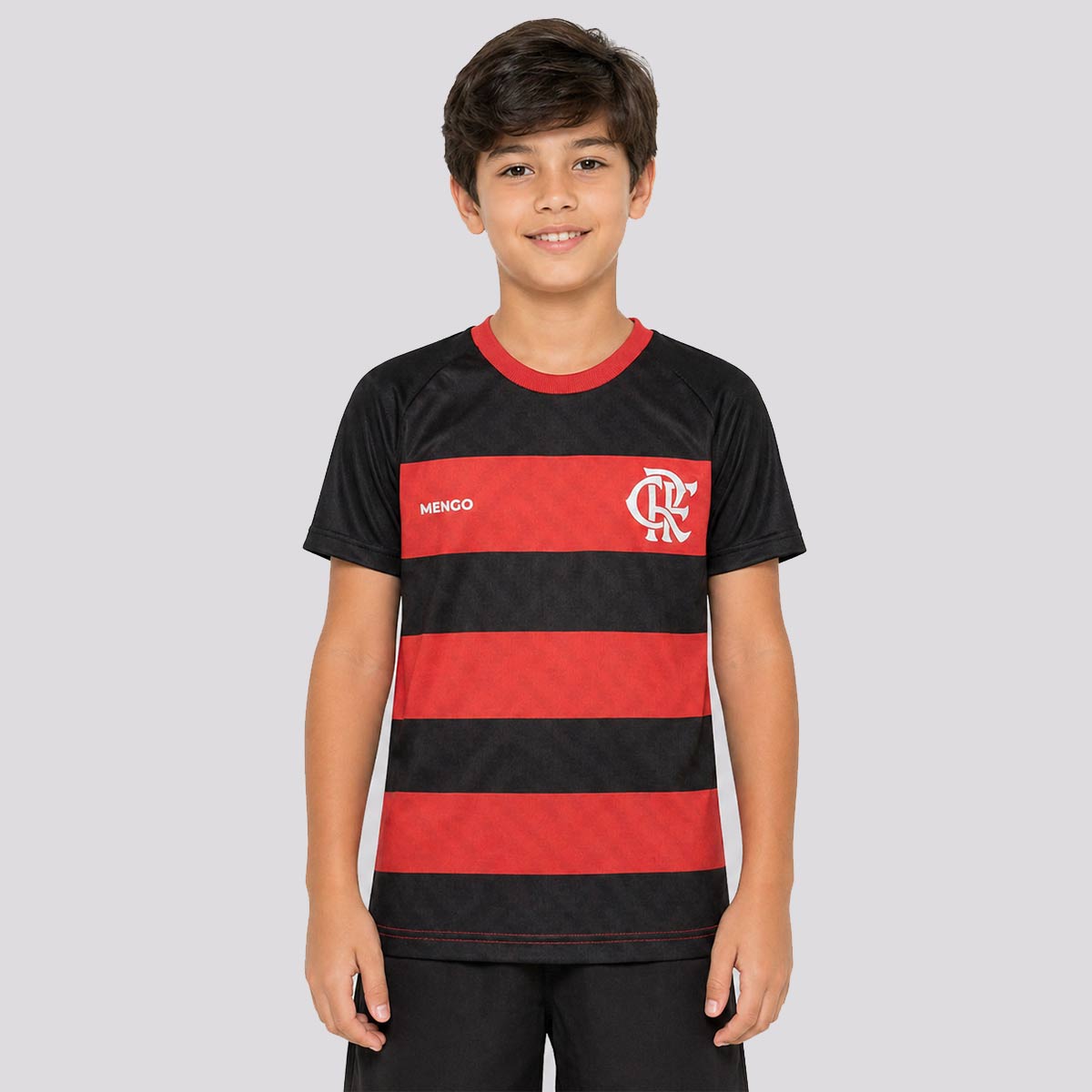 Camisa Flamengo Principia Juvenil Preta e Vermelha