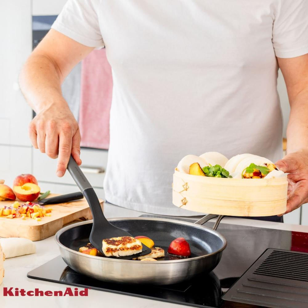 Foto 5 de Espátula Turner Sólida em Nylon Cozinha Cinza KitchenAid