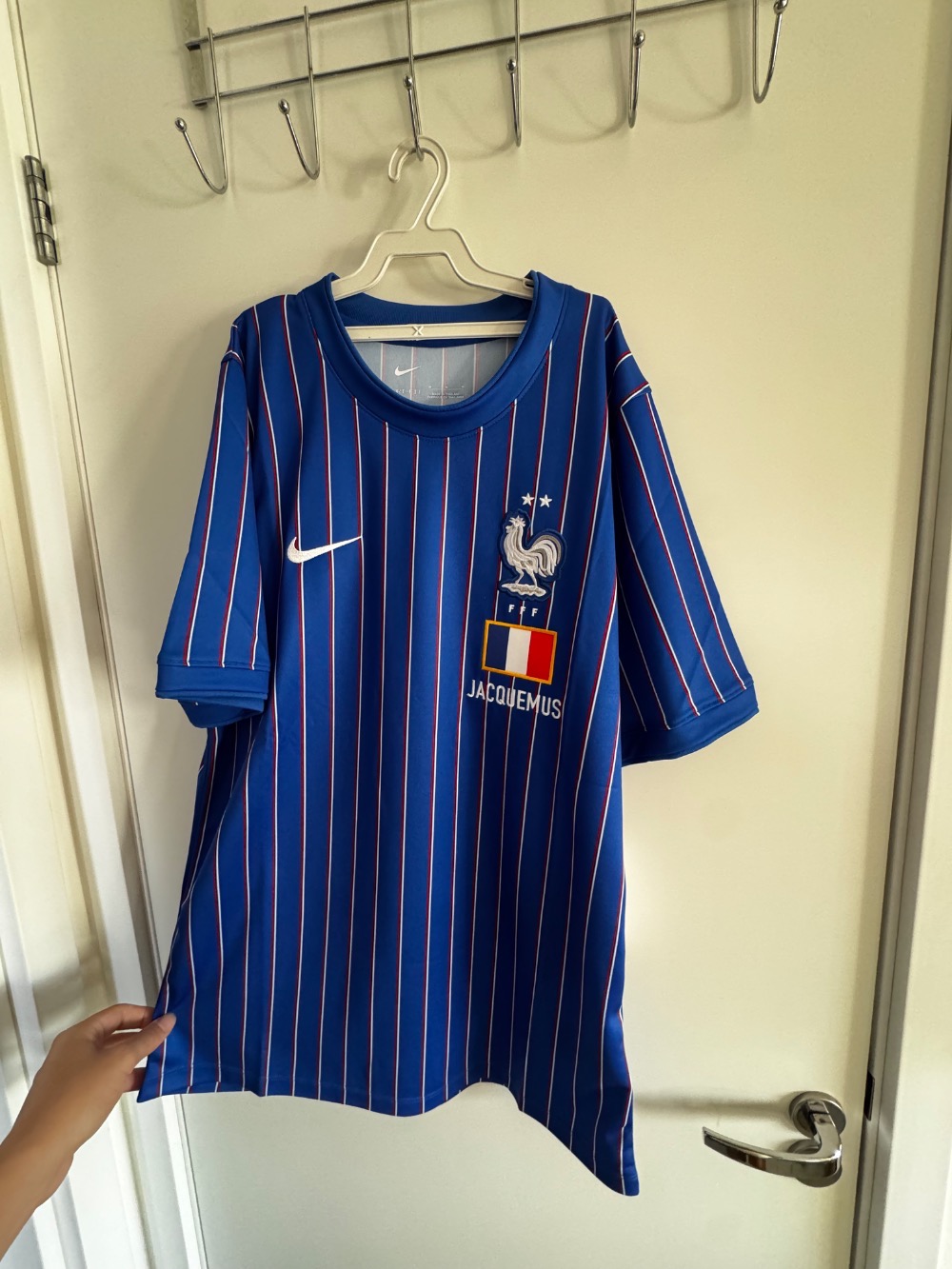 France x Jacquemus x Nike Camiseta Dri-FIT Blue — M, Novo