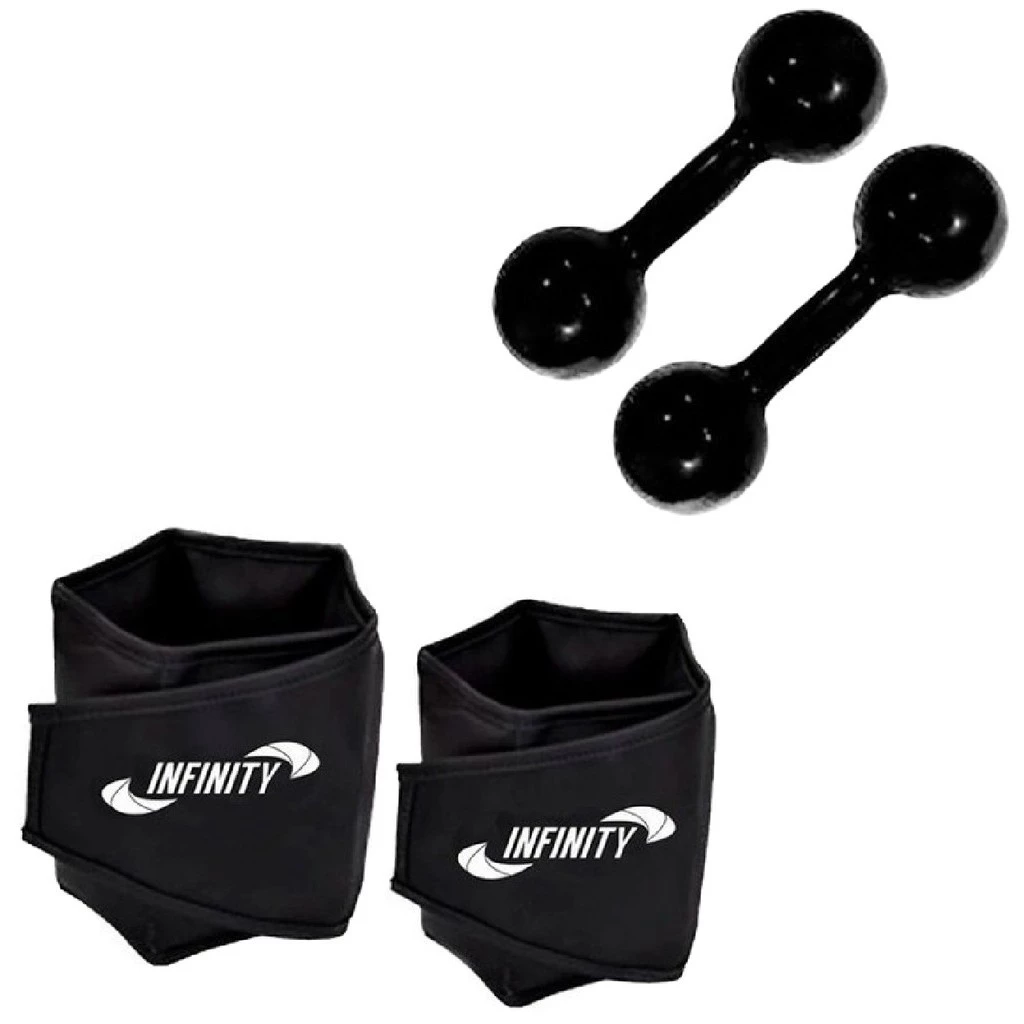 Kit Treino em Casa Fortalecimento - Par De Caneleira De Peso Profissional De 1 Kg + Halter 1 Kg
