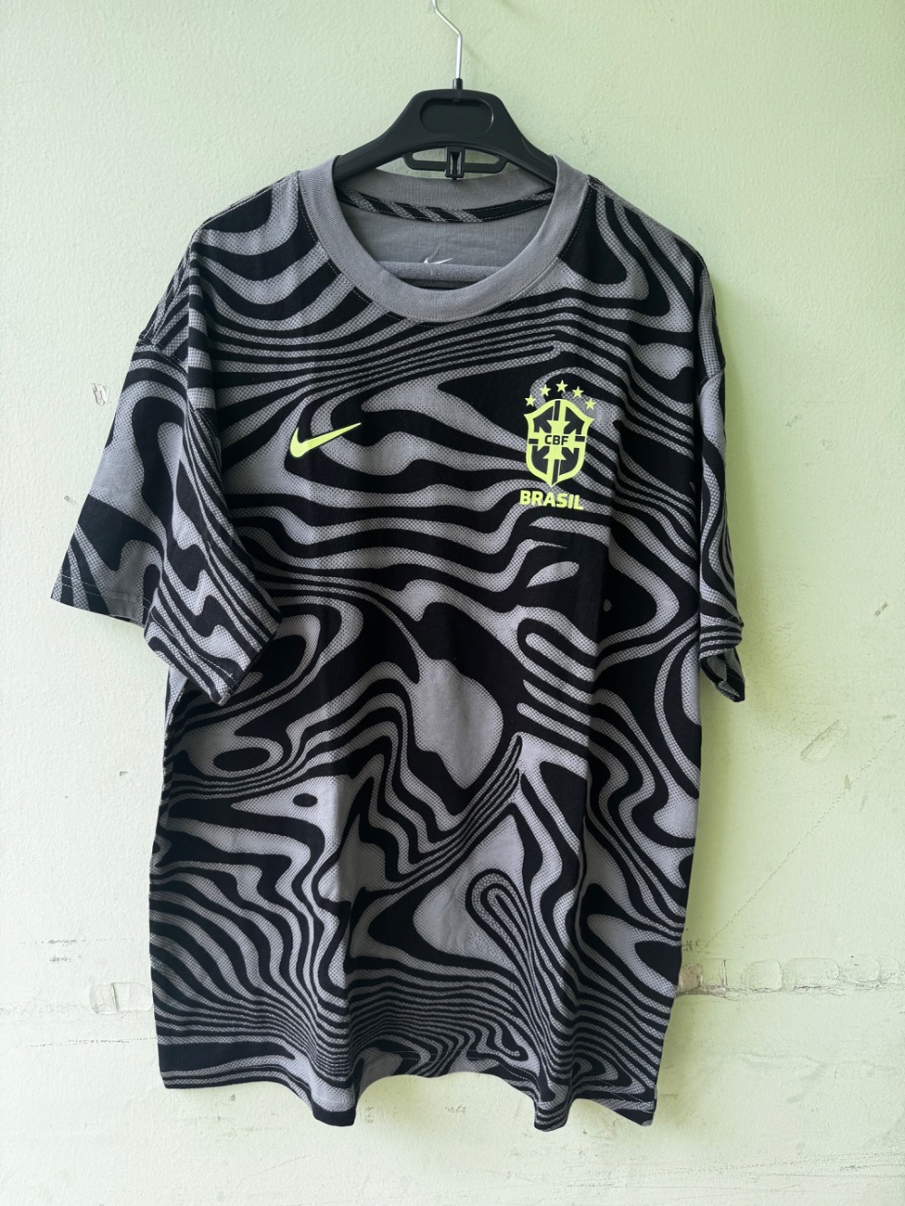 Camiseta Nike Brasil AOP Black — G, Novo