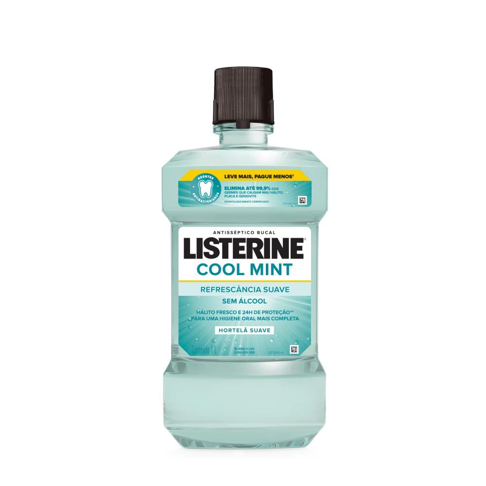 Antisséptico Bucal Listerine Cool Mint Sem Ácool 1L