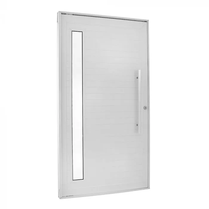 PORTA LAMBRIL PIVOTANTE C/PUXADOR E VISOR ESQUERDA 220X100 BCO TOPSUL ESQUADRISUL