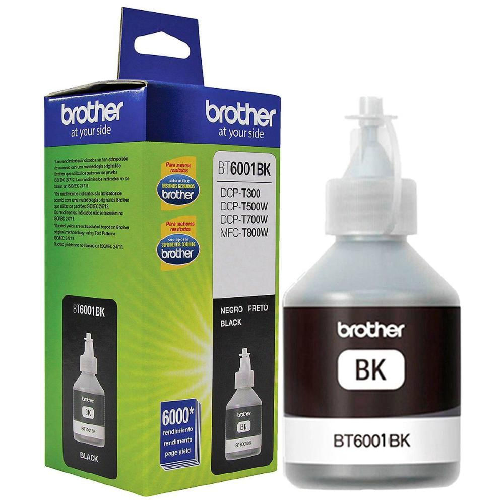 Refil de Tinta Brother BT 6001 BK Preto 108ml