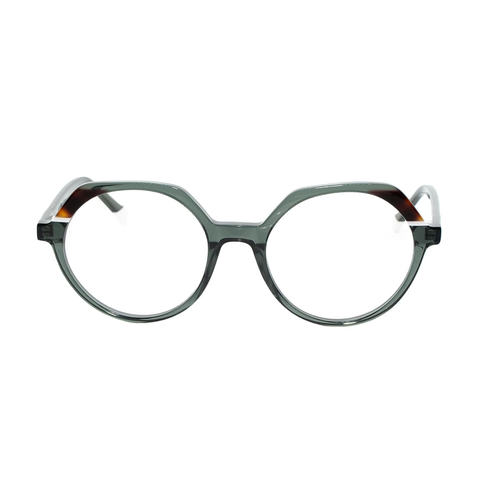 Foto 2 de Armação para Óculos de Grau Feminino Dii Collection 1 7004 Verde Militar com Marrom
