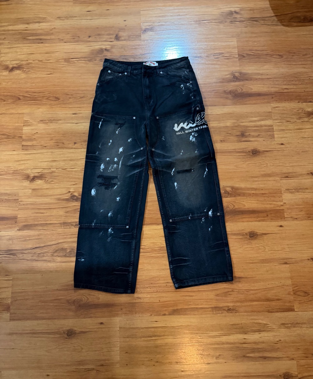 Calça Vale Lives Forever Daily Work Pants Painted Black — 40, Novo