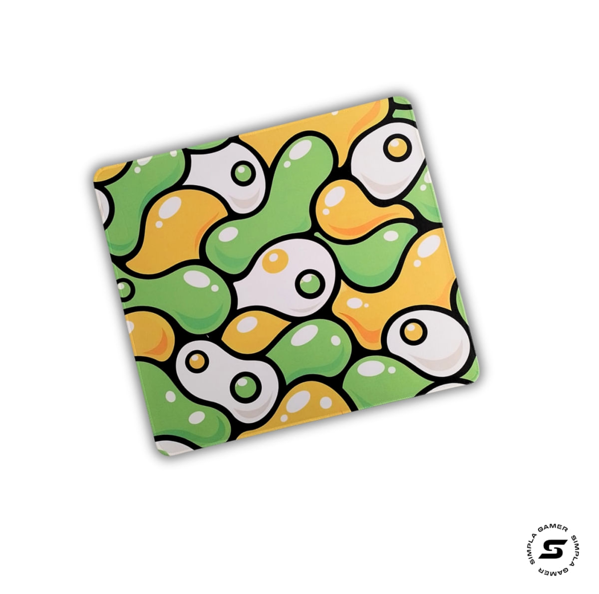 Foto 2 de Mousepad Liquid Flow Verde e Amarelo - 450x400mm Borracha 3mm