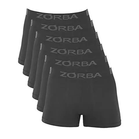 Kit 6 Cuecas Zorba Boxer Microfibra Chumbo