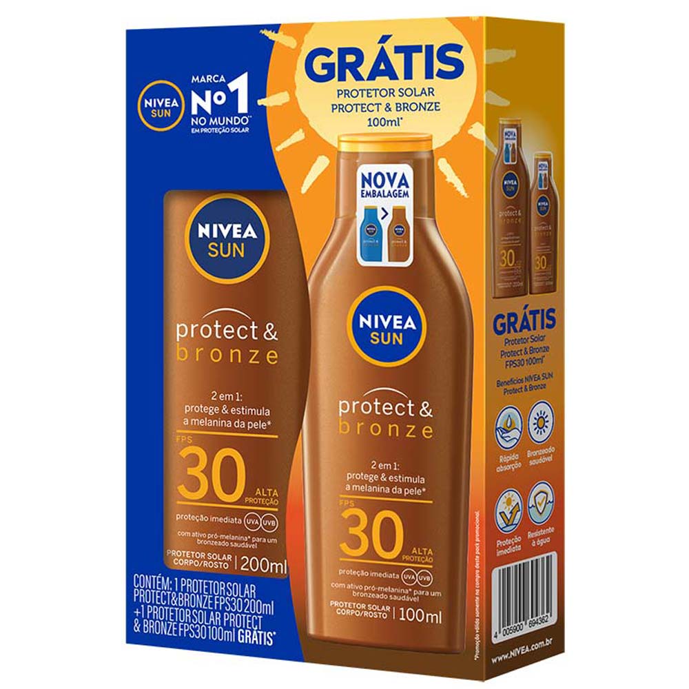 NIVEA Kit – Protetor Solar Protect & Bronze FPS30 2x — Kit