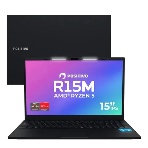 Notebook Positivo Vision R15M AMD Ryzen 5-5625U Linux 8GB RAM 256GB SSD