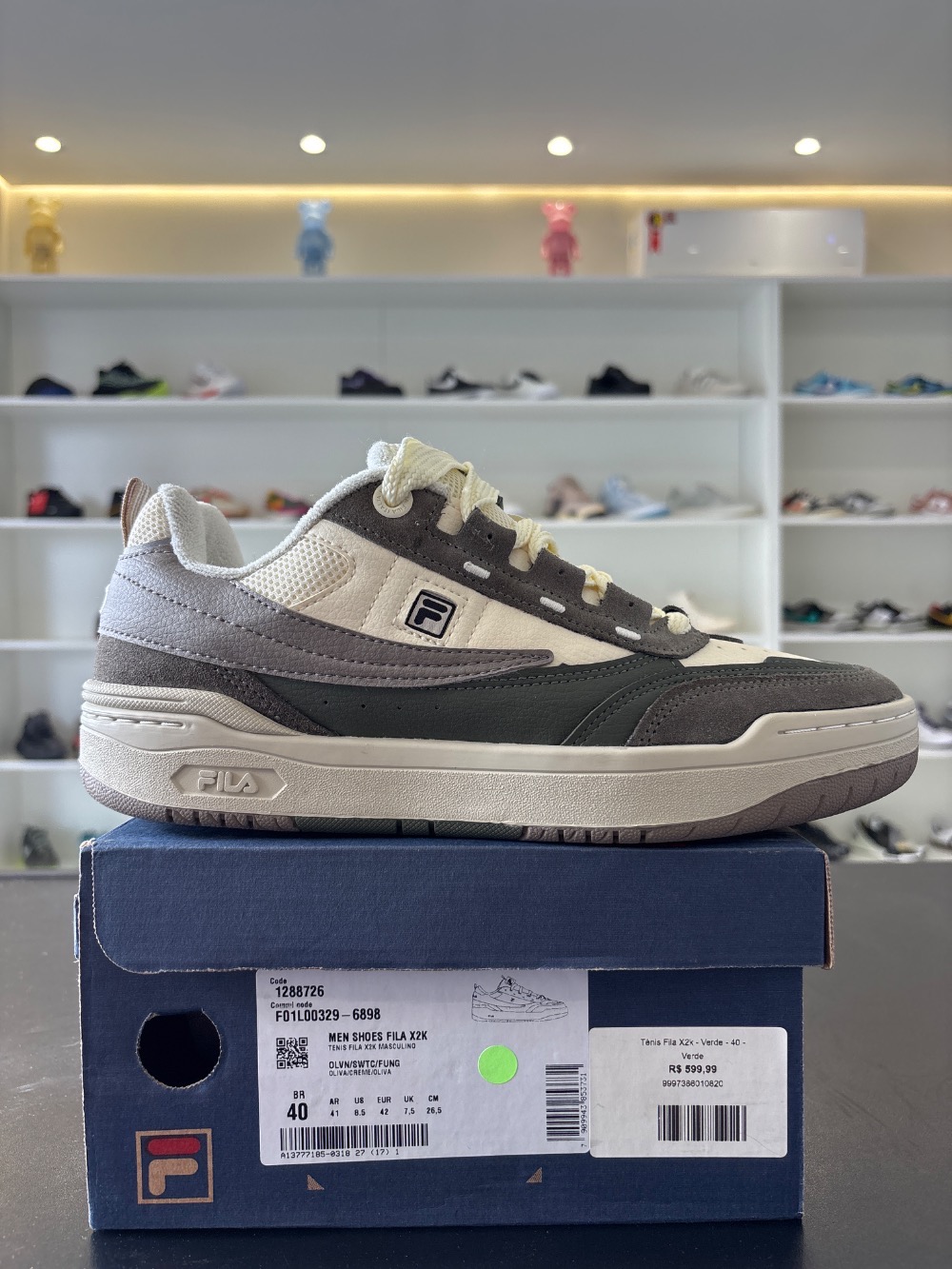 Fila X2K Off White Olive — 40, Novo