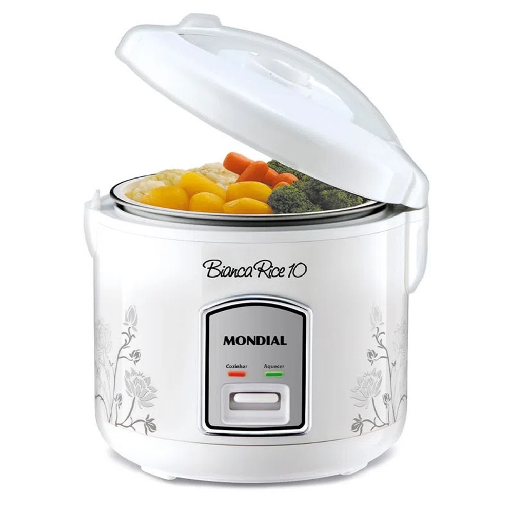 Panela de Arroz Elétrica Branco, 700W PE-10 Mondial - 220V