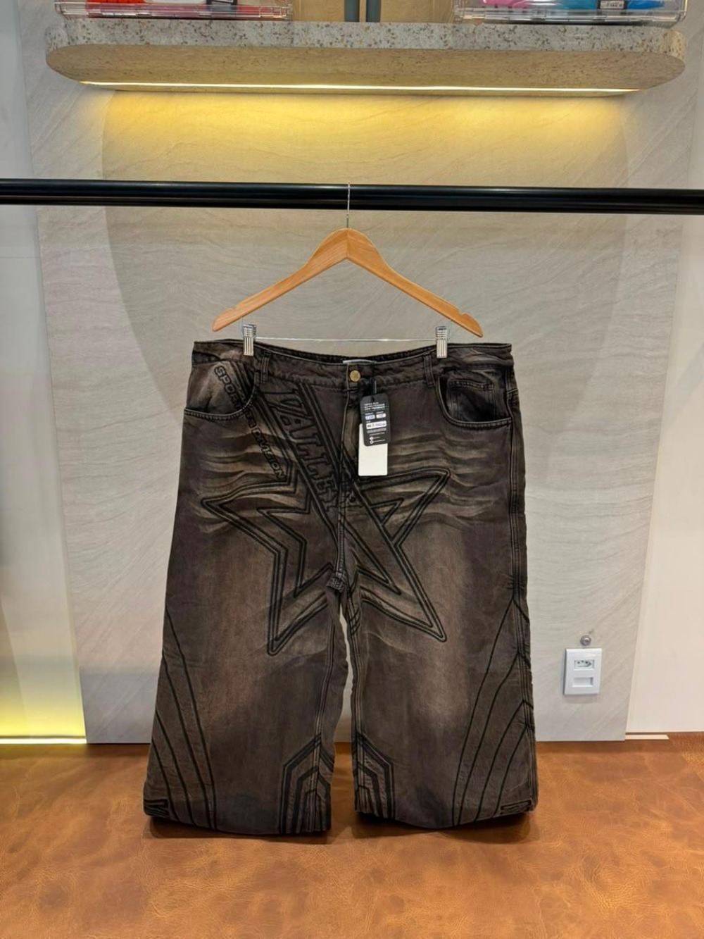 Calça Vale Lives Forever Black Motocroxxx Pines Denim Black — 48, Novo
