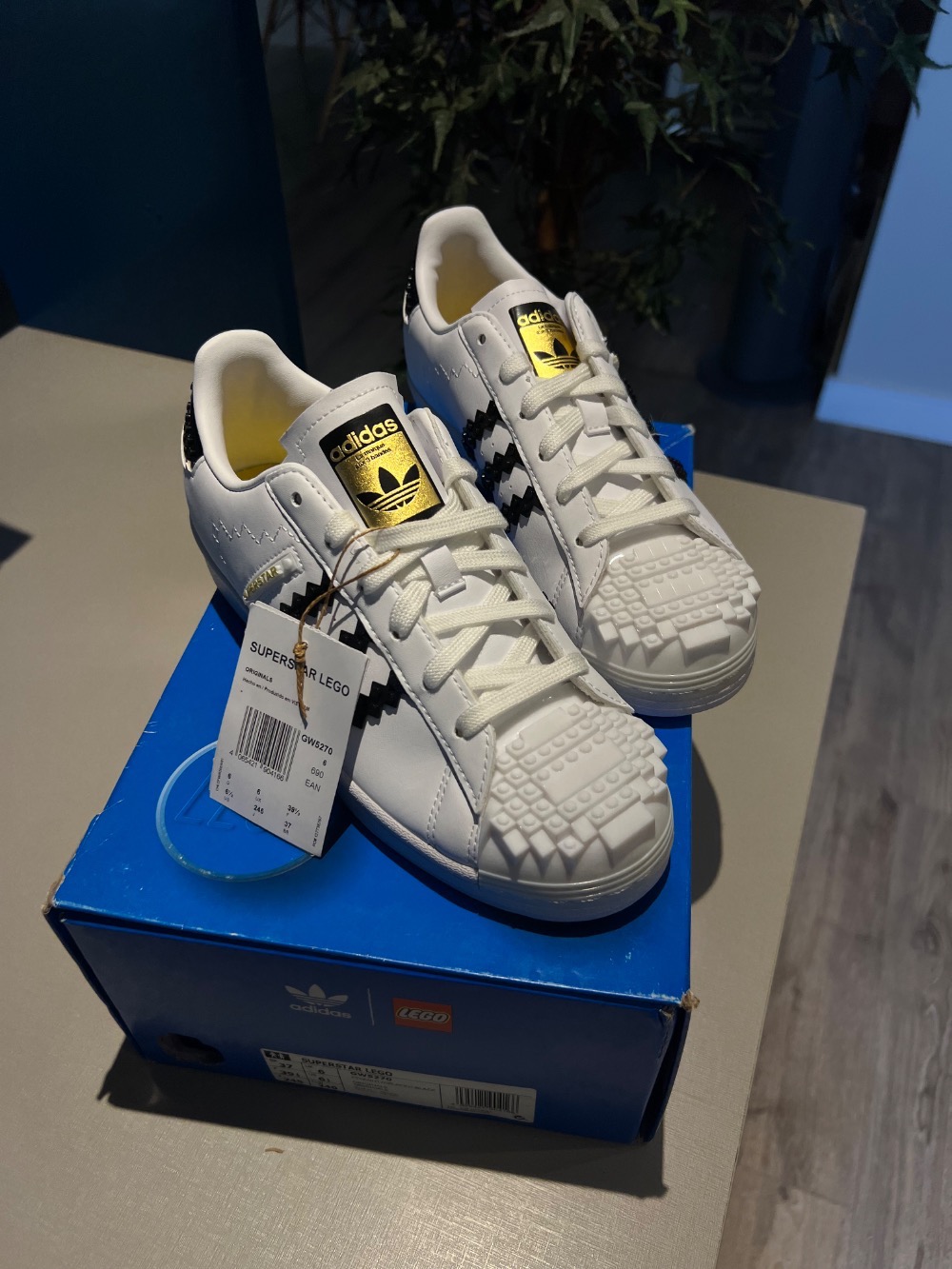 LEGO x adidas Originals Superstar White Black — 37, Novo