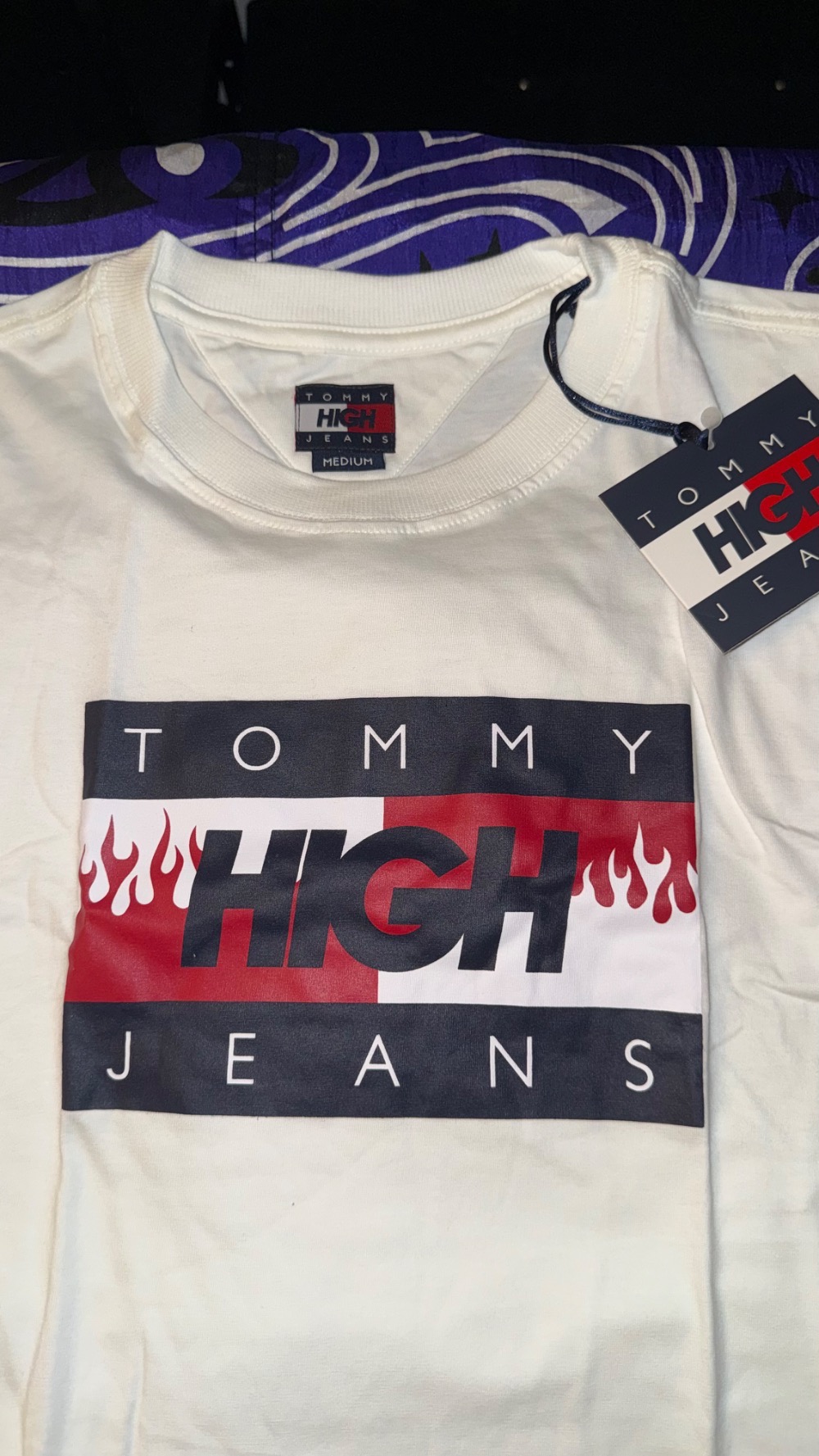 Tommy Jeans x High Camiseta Logo White — M, Novo
