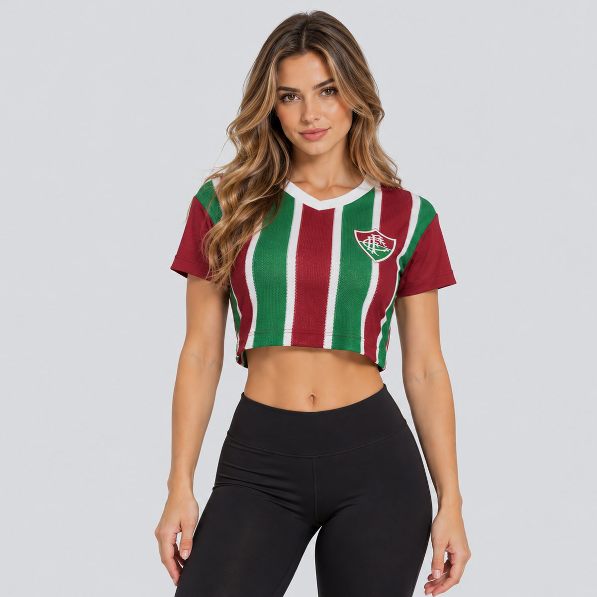 Cropped Fluminense Êxtase Feminina Vinho