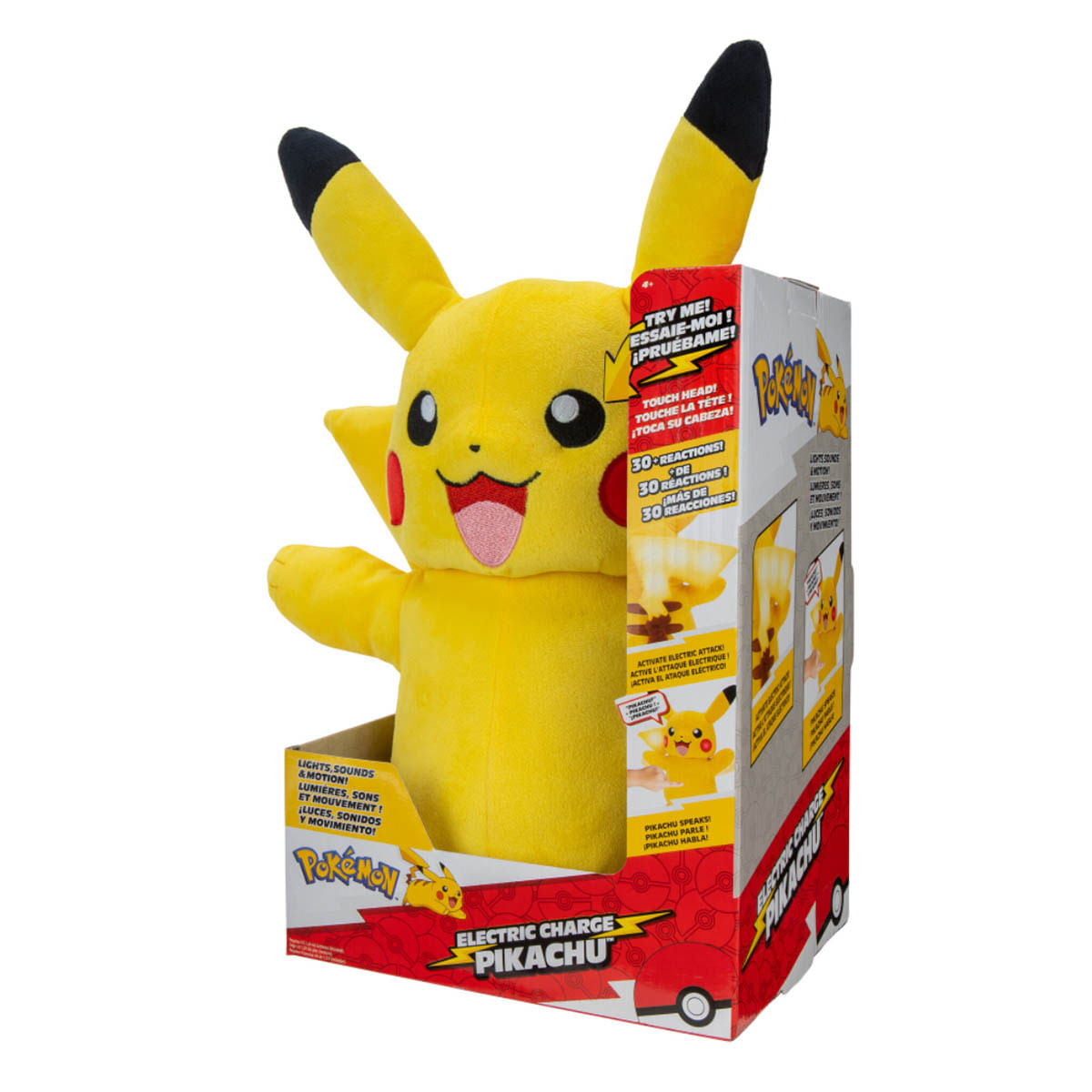 Foto 2 de Pokemon - Pelúcia De Luxo Pikachu De 35Cm Com Luz E Som