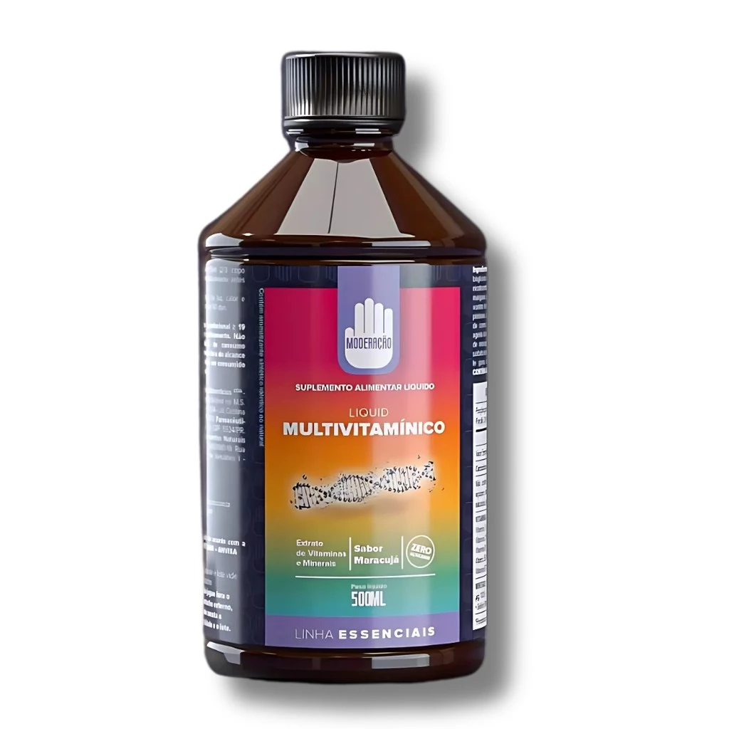 Multivitamínico Líquido 500ml Sabor Maracujá - Moderação