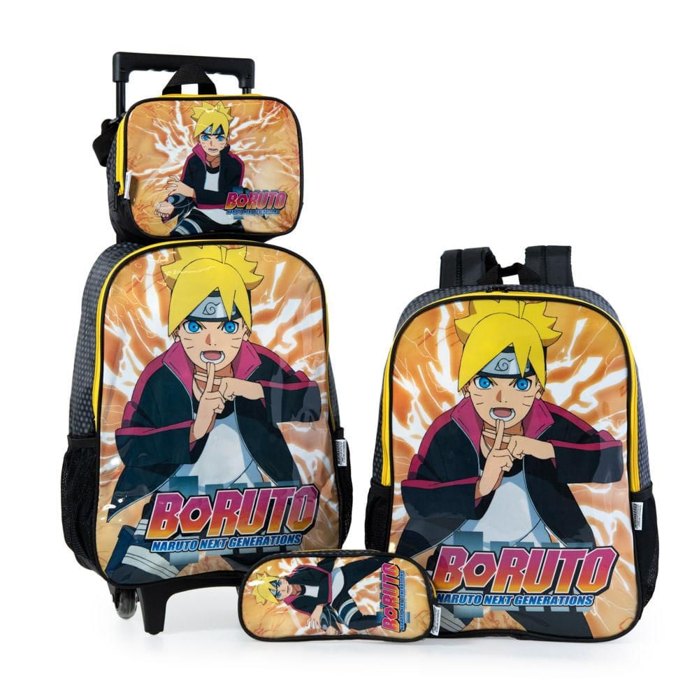 Foto 2 de Lancheira Escolar Masculina Boruto U / Amarelo