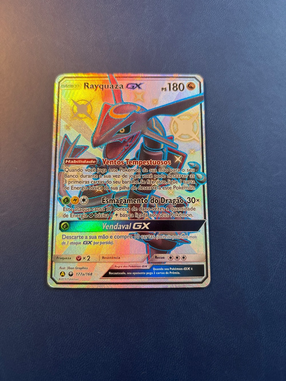 Rayquaza-GX (177a/168) Tempestade Celestial Pokémon TCG — Lightly Played, Usado