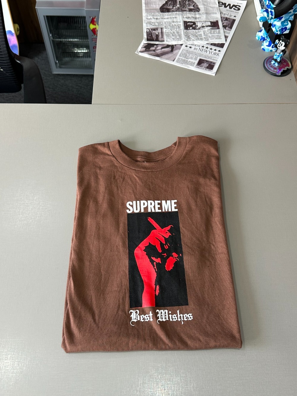 Camiseta Supreme Wish Brown SS26-W18 — M, Novo