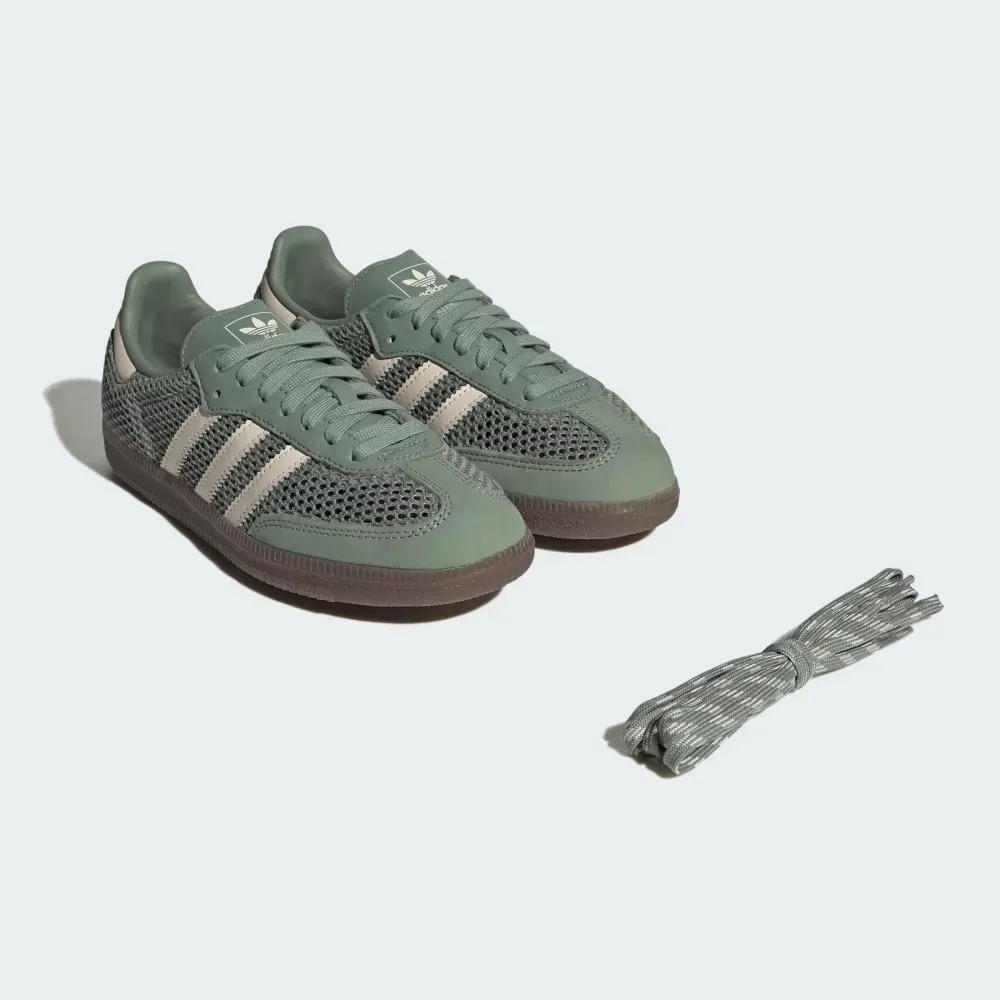 adidas Samba OG Silver Green Wonder White Gold Metallic — 39, Novo