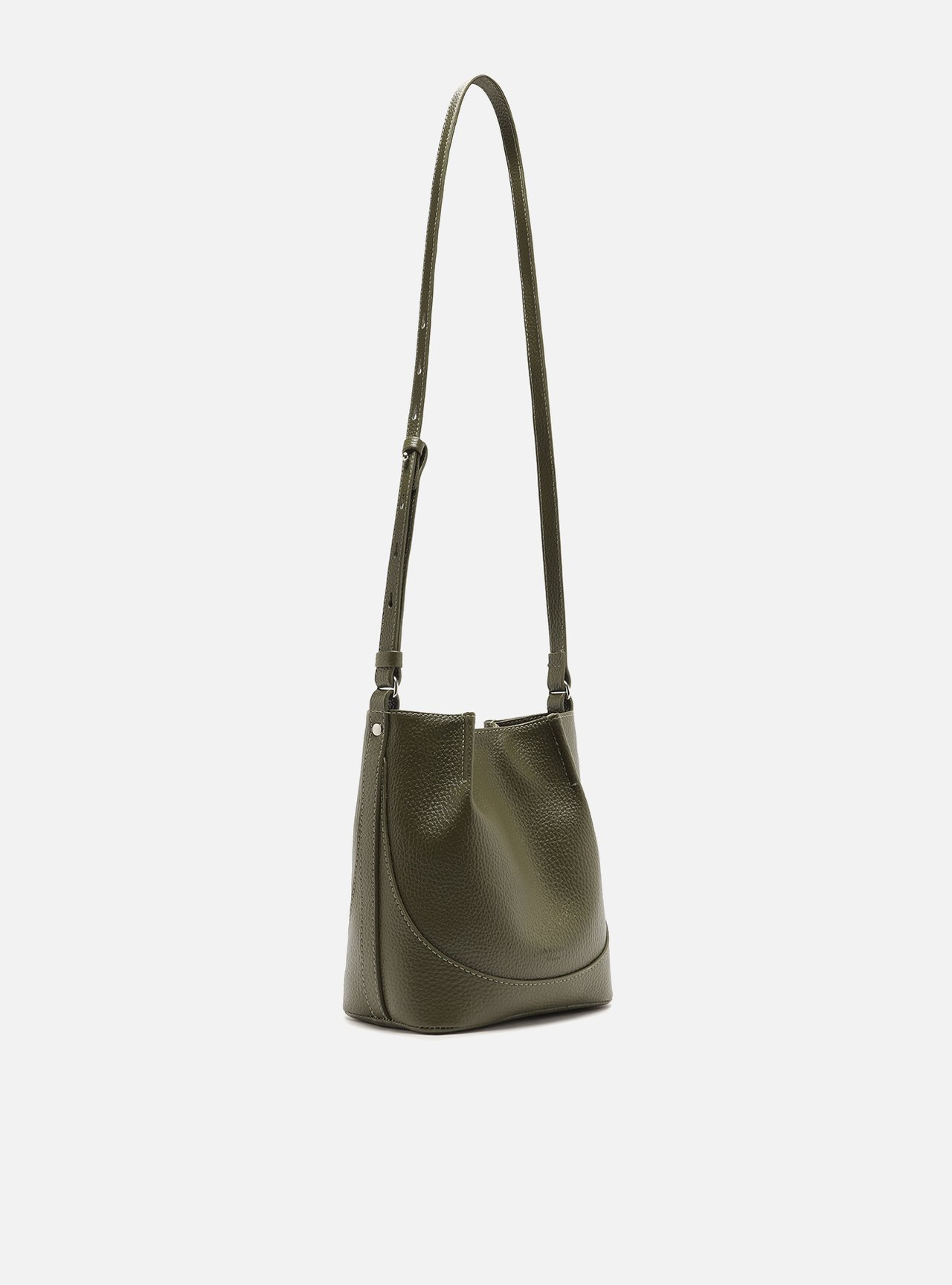 Foto 5 de Bolsa Bucket Verde Pequena Granulada