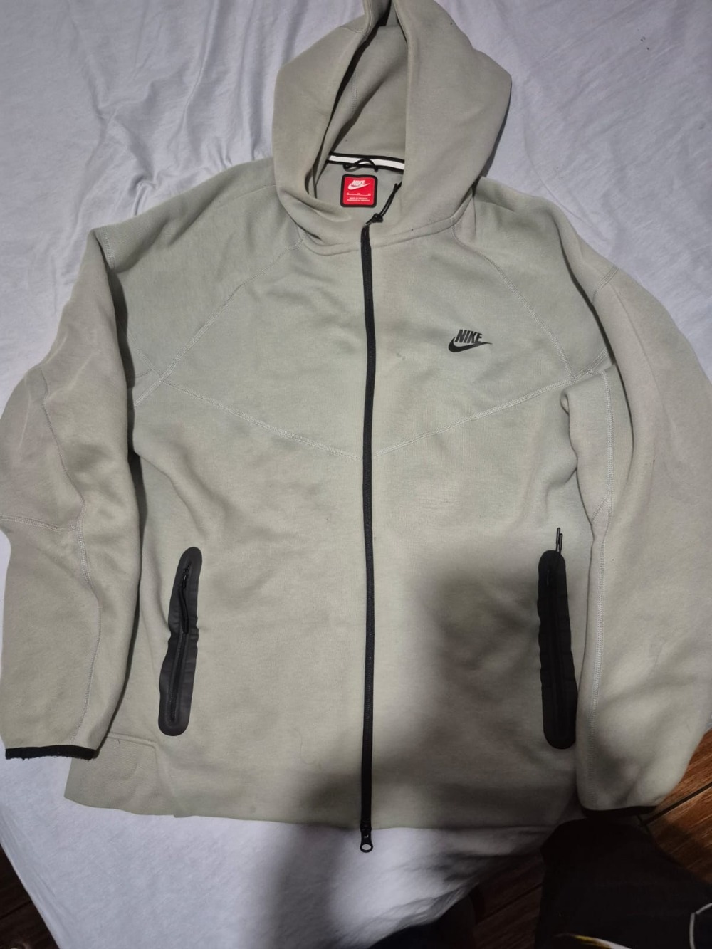 Jaqueta Nike Tech Fleece Windrunner Full-Zip Dark Grey Heather Black — XG, Usado