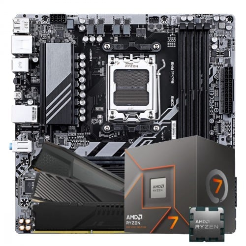 Kit Upgrade, AMD Ryzen 7 8700F + Placa Mãe Chipset B840 + 8GB DDR5