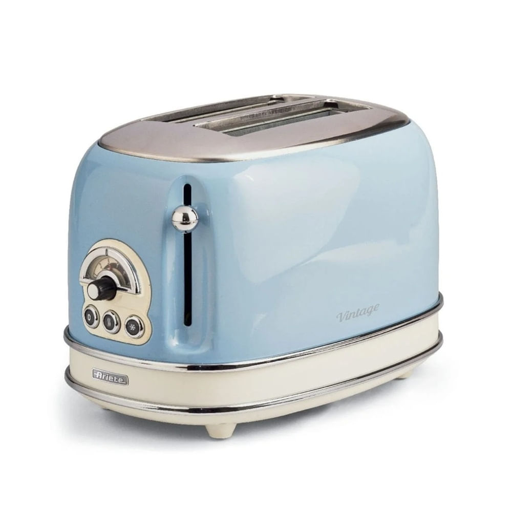 TORRADEIRA ELÉTRICA ARIETE VINTAGE COM 6 NIVEIS DE TOSTAGEM 750W AZUL 127V 00C01551FARBR