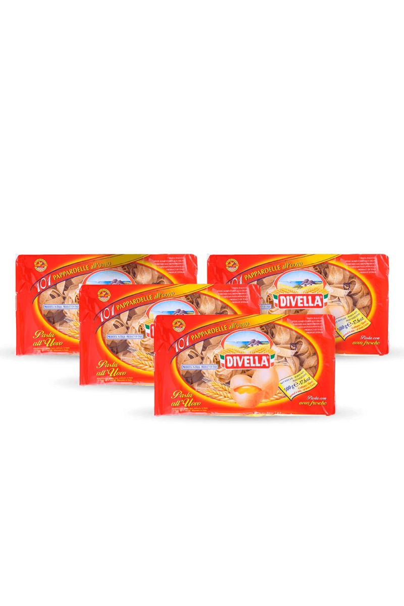 Kit 4 Pappardelle All Uovo 500g Divella