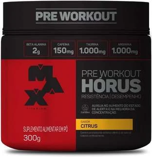 Suplemento Pré-treino Max Titanium Hórus, Citrus, 300g