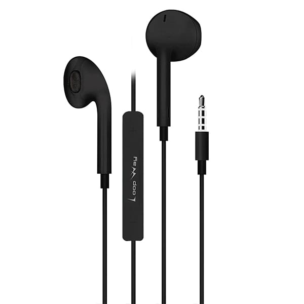 Fone de ouvido com microfone, conexão P3, Preto, R82, Loop Way - CX 1 UN