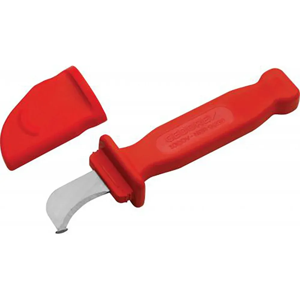 Faca Desencapadora Curva de Cabos Isolada 45mm Gedore