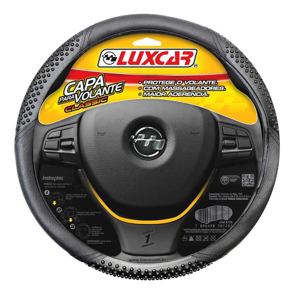 Capa para Volante Classic com Massageador - Luxcar