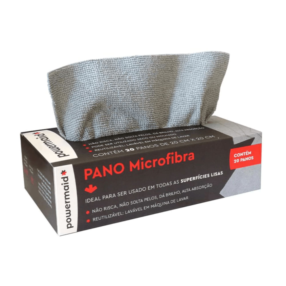 Pano De Microfibra 20 Peças - Powermaid