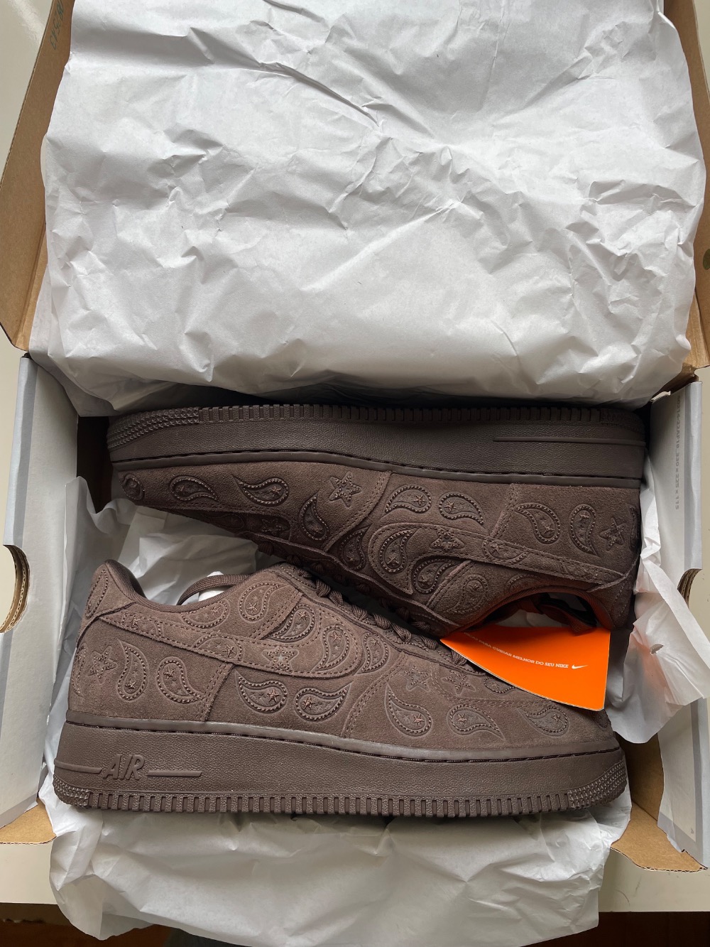 Nike Air Force 1 Low Paisley Baroque Brown — 38 / 39 / 40 / 41 / 42 / 43 / 44, Novo