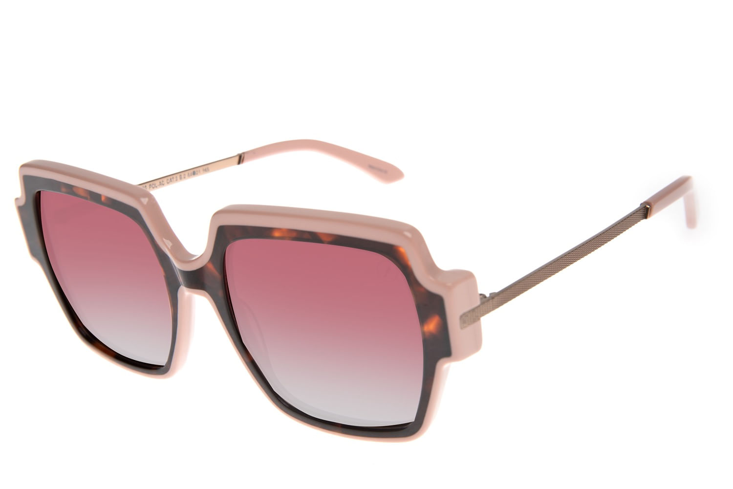Óculos de Sol Feminino Chilli Beans Quadrado Polarizado Rosé OC.CL.4270.0295 M