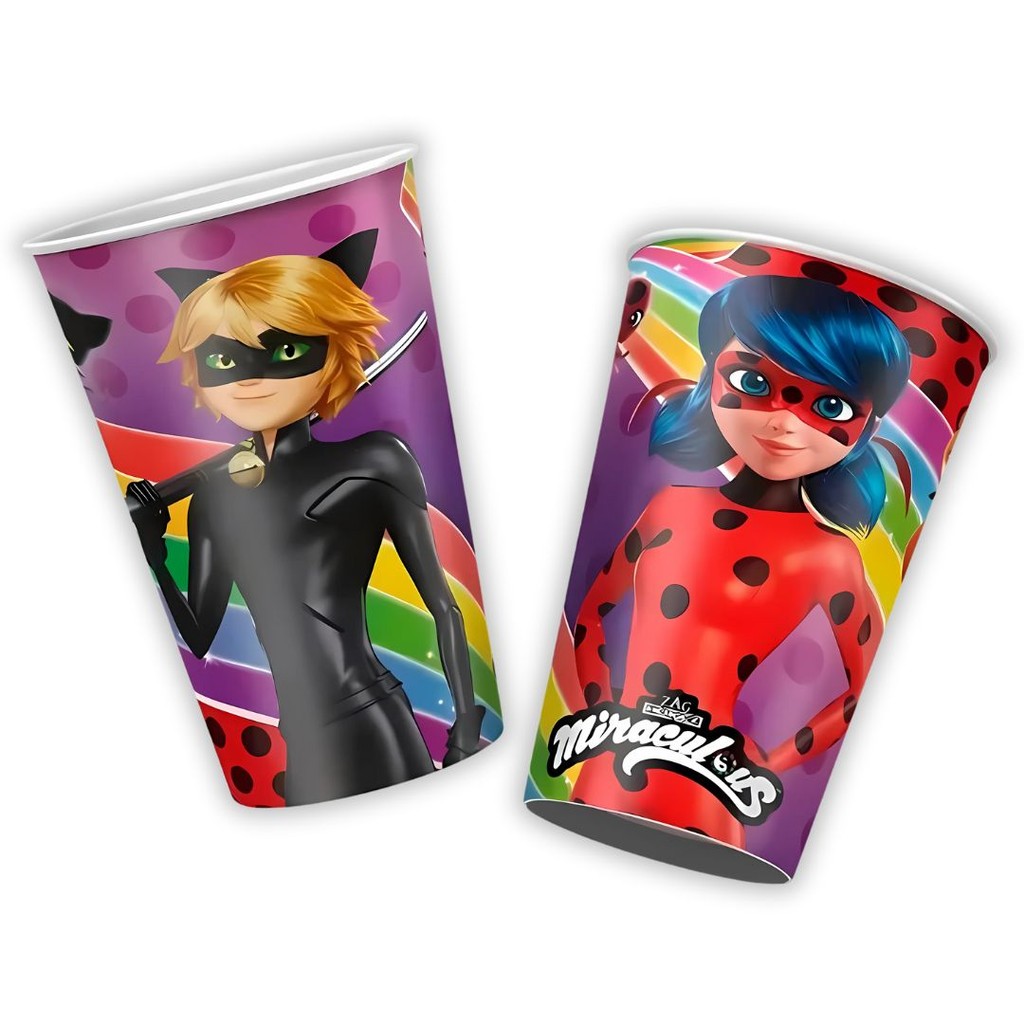 Foto 2 de 8~40 COPO PAPEL FESTA LADYBUG 180ML REGINA (CHOCO)
