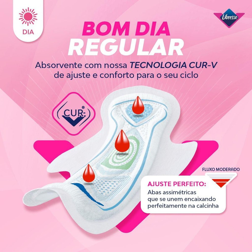 Foto 2 de Absorvente com Abas Ultrafino Bom Dia Libresse 30 unidades