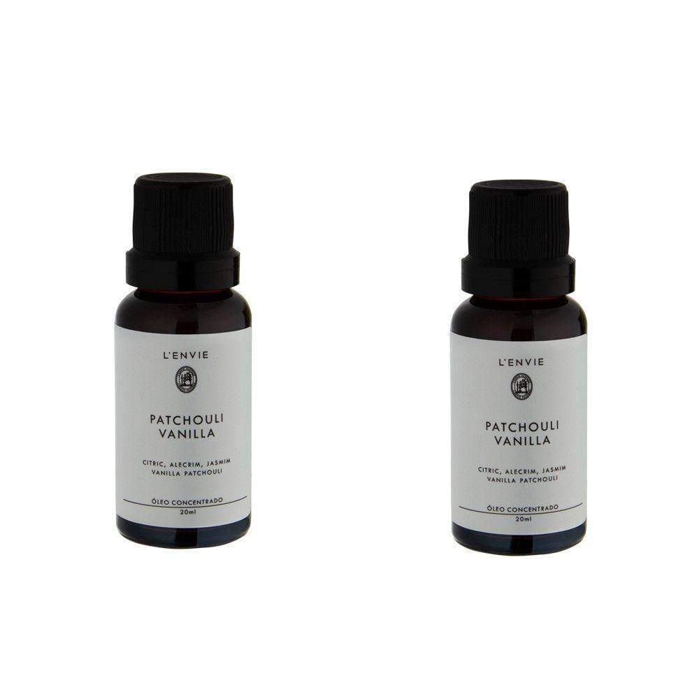 Kit 02 óleos Concentrado Patchouli Vanilla 20ml Lenvie