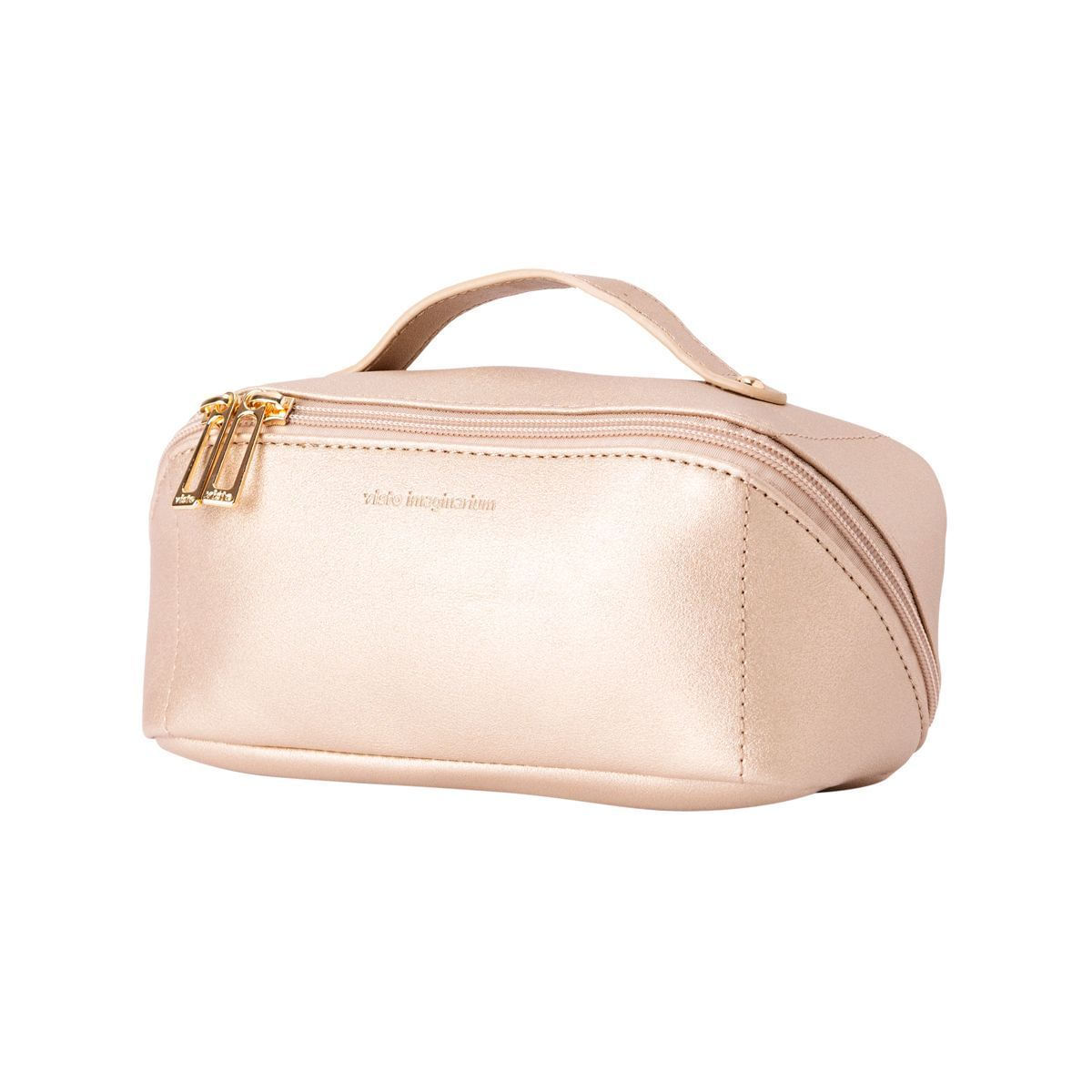 Necessaire Angle Dourada Único / Bege
